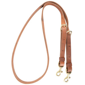 Cashel Adjustable Rolled Harness Leather Barrel Rein Buckle and Keeper Snap Ends