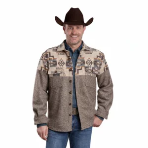 Roper Men's Shirt Jacket Aztec Brown 03-097-0119-6123 BR