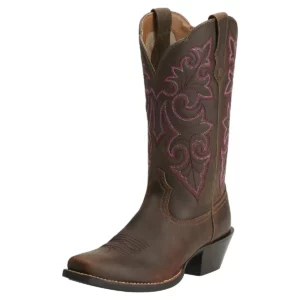 Ariat Women's Boots 'Round Up' Square Toe Powder Brown 10014172