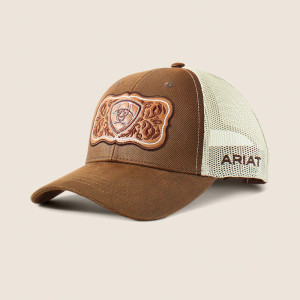 Ariat Women's Cap 'Logo' Faux Leather Floral Brown A300070002