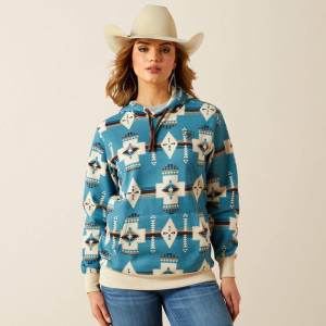 Ariat Women's Hoodie 'Logo 2.0' Southwestern Print Agave 10062292