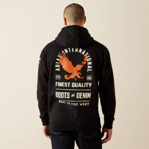 Ariat Men's Hoodie 'Large Eagle' Black 10062492