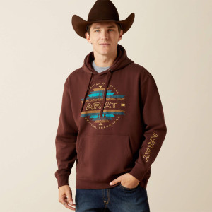 Ariat Men's Hoodie 'Carlsbad Canyon' Brown 10062500