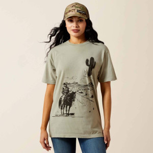 Ariat Women's T-Shirt 'Sketchy Cowboy' Vintage Camel 10063758