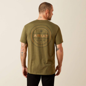 Ariat Men's T-Shirt 'Ropers Seal' Military Heather 10065888