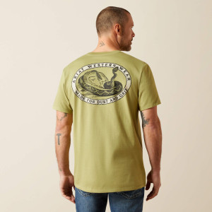 Ariat Men's T-Shirt 'Rattler Warning' Tent Green 10065894