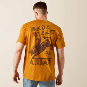 Ariat Men's T-Shirt 'Big Bull Rider' Bone Brown 10065899