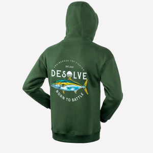 Desolve Men's 'Born To Battle' Hoodie Kelp