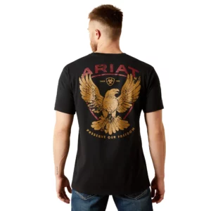 Ariat Men's T-Shirt 'Rustic Eagle' Black 10065898