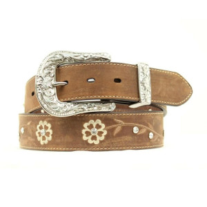 Ariat Women's Belt Scrolling Flowers and Conchos Brown A1510202