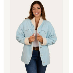 Ringers Western Women's Sherpa Jacket 'Lacey' Ice Blue 224031RW-IBLU