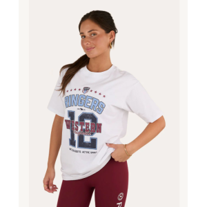 Ringers Western Women's T-Shirt 'Division' Sport Oversized White 225018RW-WHT