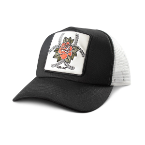 Ariat Cap Ponyflo 'Rose Patch' Snap Back Black A300093001