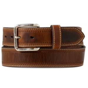 Ariat Men's Belt Four Row Stitch Edge 1 1/2" Brown A1043102
