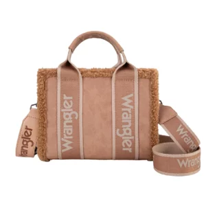 Wrangler Bag Crossbody Tote 'Sherpa Logo' Small Camel/Tan X6W4909BAG