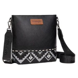 Wrangler Bag Crossbody 'Lana' Aztec Print Black/Tan X6W4914BAG