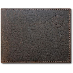 Ariat Men's Wallet Bi Fold Shield Logo Brown A3547602