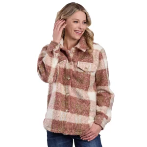 Roper Women's Shirt Jacket Oversized Stripe Pink 03-098-0119-6126 PI