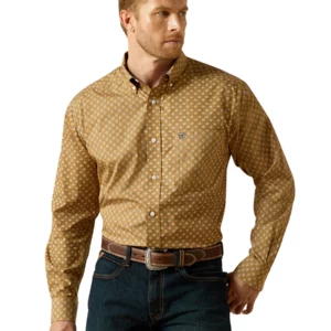 Ariat Men's Shirt 'Darryl' WF long Sleeve Khaki 10062196