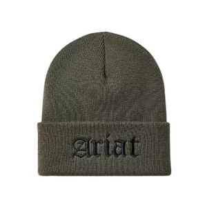 Ariat Unisex Beanie 'Rebar' Embroidered Light Olive 10063161