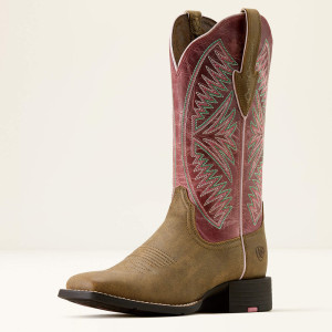 Ariat Women's Boots 'Round Up' Ruidoso Brown Bomber/Dusty Rose 10074331