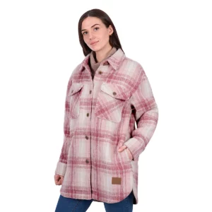 DuxBak Women's Overshirt Elk Long Sleeve Pink D6W2103059