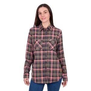 DuxBak Women's Shirt 'Ahri' Thermal Long Sleeve Green/Pink D6W2150114