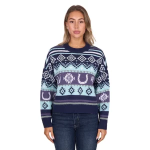 Pure Western Women's 'Margo' Pullover Knitted Navy P6W2570227