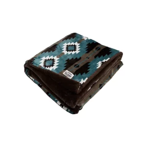 Pure Western Blanket 'Samara' Teal/Chocolate P6W2968BKT
