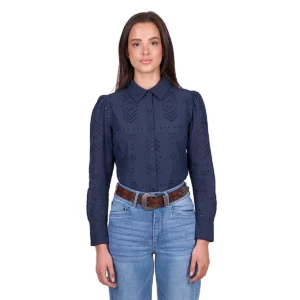 Wrangler Women's Shirt 'Lilly' Long Sleeve Navy X6W2127434