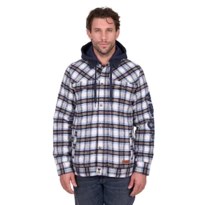 Wrangler Men's Shirt Jacket 'Mitchell LOGO' Blue/White X6W1775525