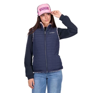 Wrangler Women's Vest 'Marta' Reversible Navy/Pink X6W2694573