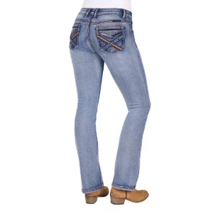 Pure Western Women's Jeans 'Emily' Mid Rise Boot Cut 32L Moonshine  PCP2208238