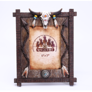 Brigalow Country Photo Frame Resin Bulls Head and Arrows 5x7"