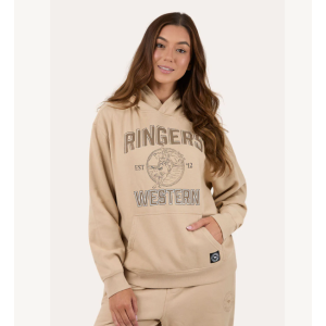 Ringers Western Women's Hoodie 'RW College' Dark Sand 225037RW-DSND