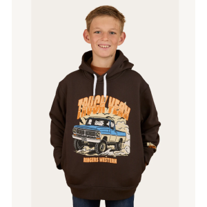 Ringers Western Boy's Hoodie 'Truck Yeah' Oversized Charcoal 325021RW-CHC