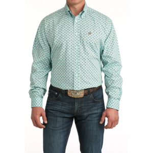 Cinch Men's Shirt 'Classic Fit' Blue Print MTW11060560 BLU