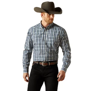 Ariat Men's Shirt 'Dargan' WF long Sleeve Navy 10062198