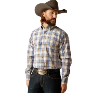 Ariat Men's Shirt Pro Series Long Sleeve Tristen Blue 10052309 CLEARANCE !!