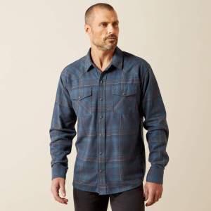 Ariat Men's Shirt 'Higgins' Retro Long Sleeve Snap Navy 10065760