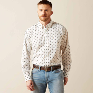 Ariat Men's Shirt 'Thell' Long Sleeve Classic Fit White 10065769