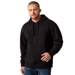 Ariat Men's Hoodie 'Embossed Logo' Black 10073716