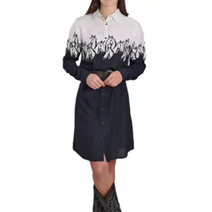 Roper Women's Dress Five Star Collection Long Sleeve Black Print CLEARANCE !!