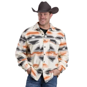 Roper Men's Shirt Jacket Aztec White 03-097-0119-6132 WH