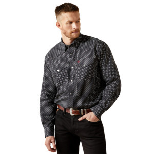 Ariat Men's Shirt 'Johnson' WF Snap Long Sleeve Black 10065972