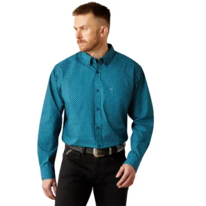Ariat Men's Shirt 'Tyce' Long Sleeve Classic Fit Dark Teal 10065768