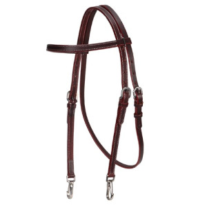 Fort Worth Work Headstall Snap Ends Latigo FOR20-0004 LA