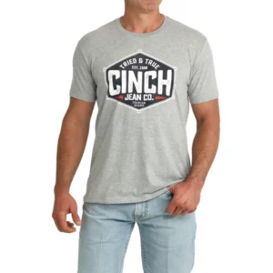 Cinch Men's T-Shirt 'Tried And True' Grey MTT1690725 GRY