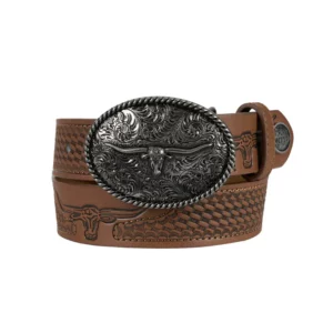 Pure Western Boy's Belt 'Colson' Tan PCP7983BLT