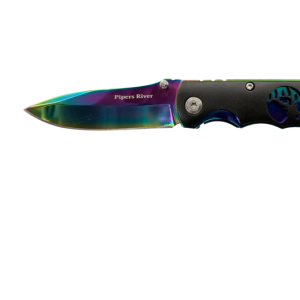 Pipers River Knife Folder Elk Black and Rainbow PR134RB